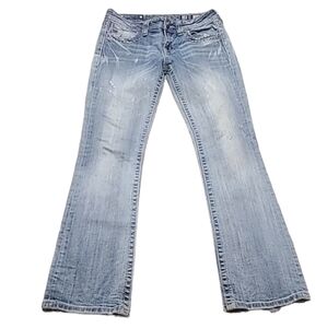 Miss Me Boot Jeans sz 28 x 31 Rhinestone Pockets Bling JE5045B9R
